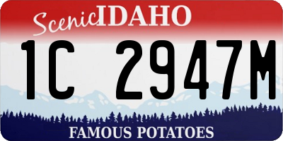 ID license plate 1C2947M
