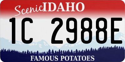 ID license plate 1C2988E