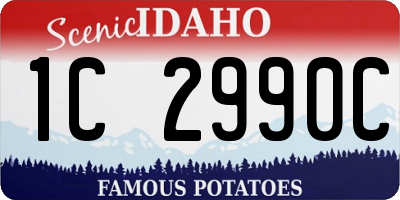 ID license plate 1C2990C