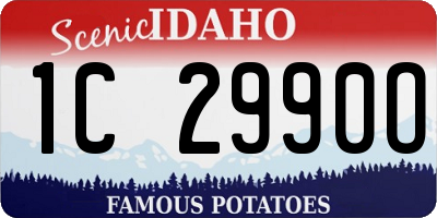 ID license plate 1C2990O