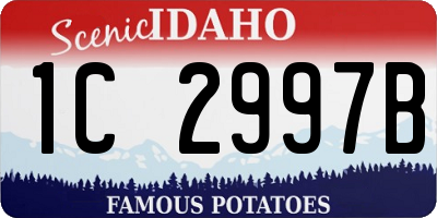 ID license plate 1C2997B