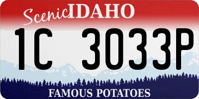 ID license plate 1C3033P