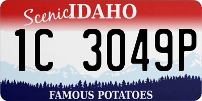 ID license plate 1C3049P
