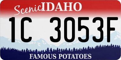 ID license plate 1C3053F