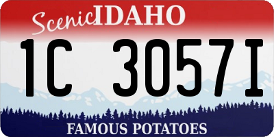 ID license plate 1C3057I