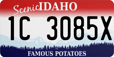 ID license plate 1C3085X