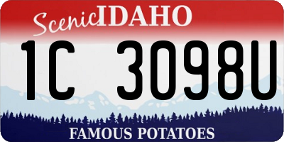ID license plate 1C3098U