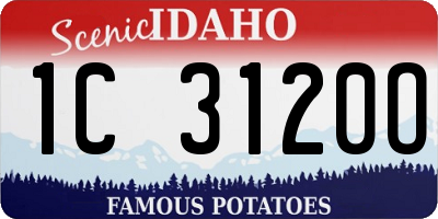 ID license plate 1C3120O