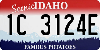 ID license plate 1C3124E