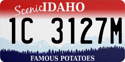 ID license plate 1C3127M
