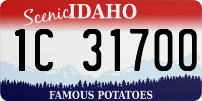 ID license plate 1C3170O