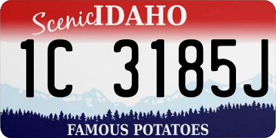 ID license plate 1C3185J