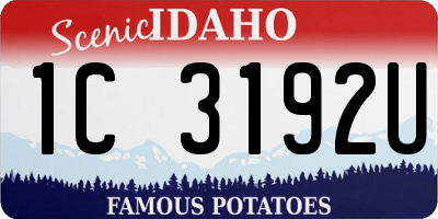 ID license plate 1C3192U