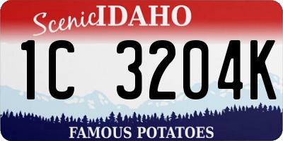 ID license plate 1C3204K