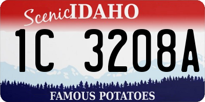 ID license plate 1C3208A