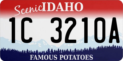 ID license plate 1C3210A