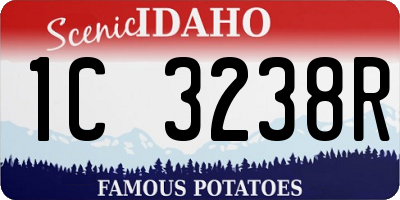 ID license plate 1C3238R