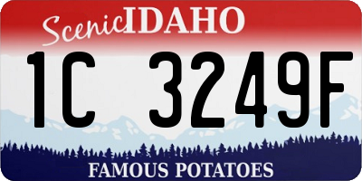 ID license plate 1C3249F