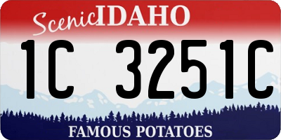 ID license plate 1C3251C