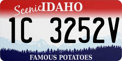 ID license plate 1C3252V