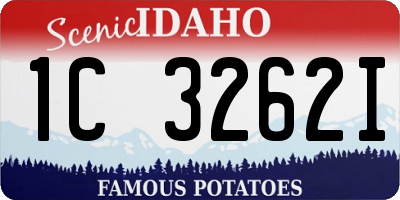 ID license plate 1C3262I
