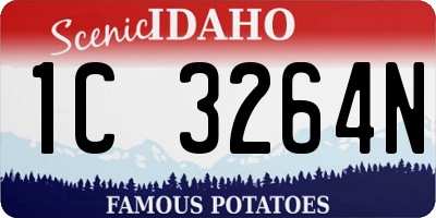 ID license plate 1C3264N
