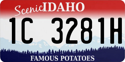 ID license plate 1C3281H