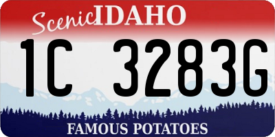 ID license plate 1C3283G