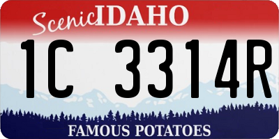 ID license plate 1C3314R