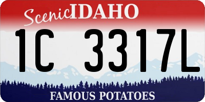 ID license plate 1C3317L