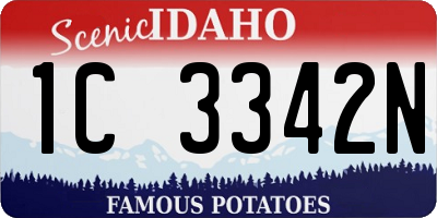 ID license plate 1C3342N