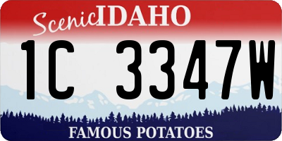 ID license plate 1C3347W