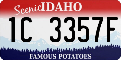 ID license plate 1C3357F