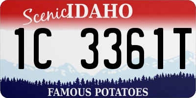 ID license plate 1C3361T