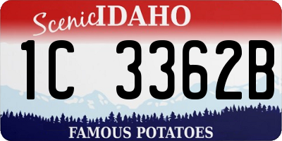ID license plate 1C3362B