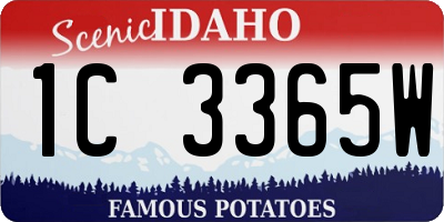 ID license plate 1C3365W