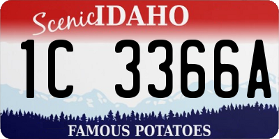 ID license plate 1C3366A