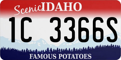 ID license plate 1C3366S