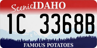 ID license plate 1C3368B