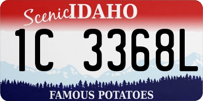 ID license plate 1C3368L