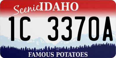 ID license plate 1C3370A