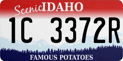 ID license plate 1C3372R