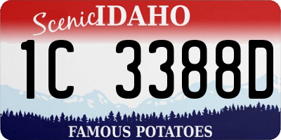 ID license plate 1C3388D