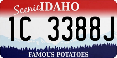 ID license plate 1C3388J
