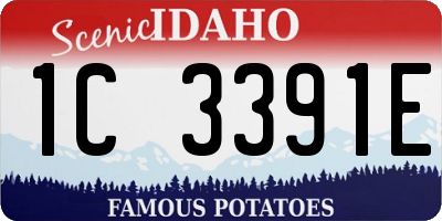 ID license plate 1C3391E