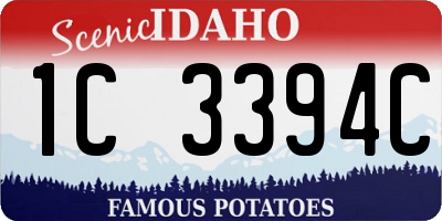 ID license plate 1C3394C