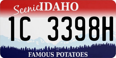 ID license plate 1C3398H