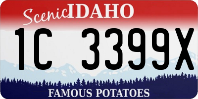 ID license plate 1C3399X