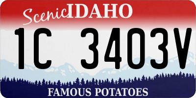 ID license plate 1C3403V