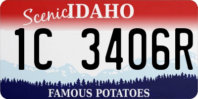 ID license plate 1C3406R